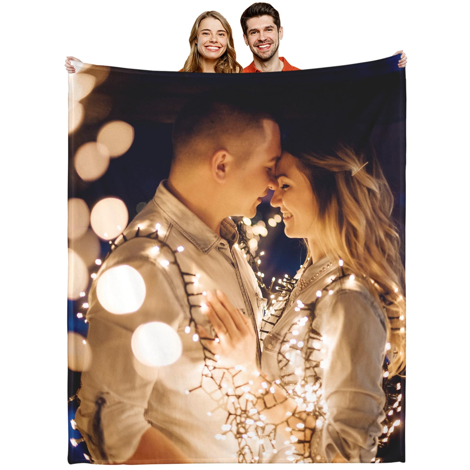 Photo Blanket Using My Own Photos-Custom Personalized Throw Blankets, Birthday Gift for Mom Father Girlfriend Husband Wife Aunt Brothers and Sisters,