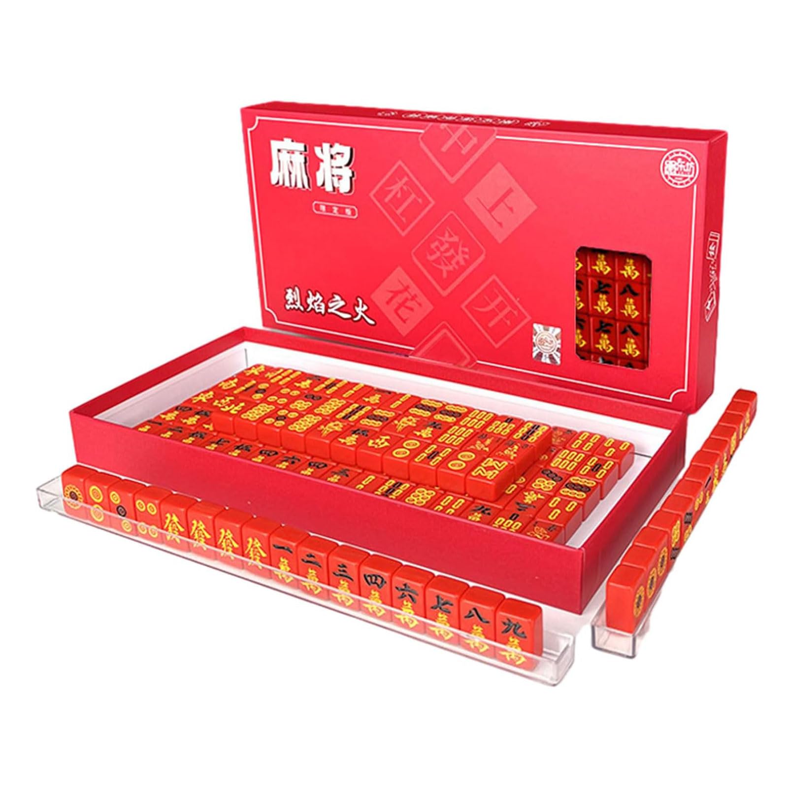 ppARK Mahjong Mahjong-Set in Reisegröße, Mahjong-Brettspiel-Set, traditionelles chinesisches Mahjong-Spielstein für Erwachsene, Familien-Reisespiel Mahjong Spiel