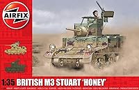 Vista 7 de Airfix British M3 Stuart Honey 1:35 WWII Militar Tanque Armadura de Plástico Modelo Kit A1358