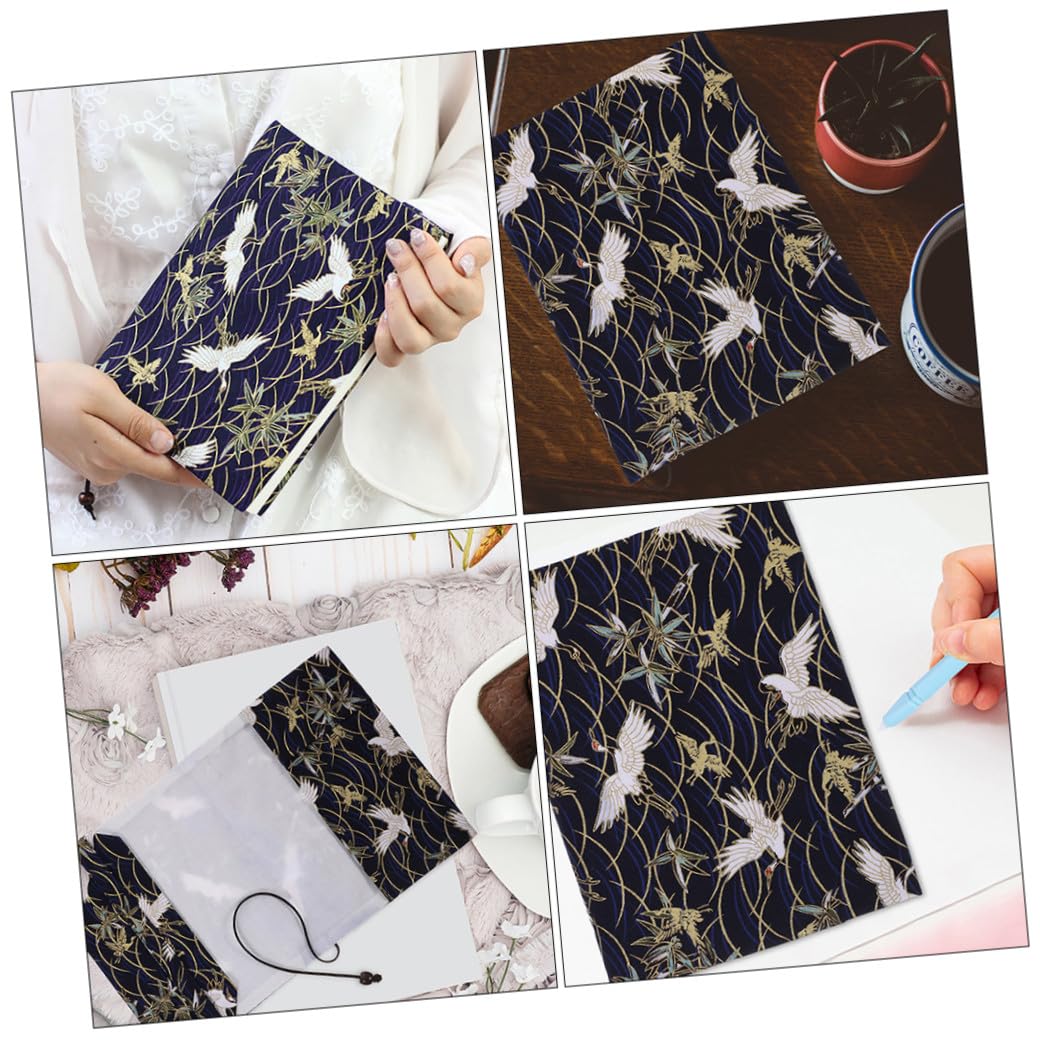 Lurrose 6 Pièces Couverture De Livre En Tissu Protecteur De Livre Exquis Pochette De Livre De Poche Protège-livre Ornemental Pochette De Livre à Couverture Rigide Déco Tendance Chiffon