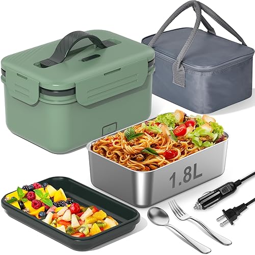 Electric Heated Lunch Box for Car Truck Home 1.8L 100W