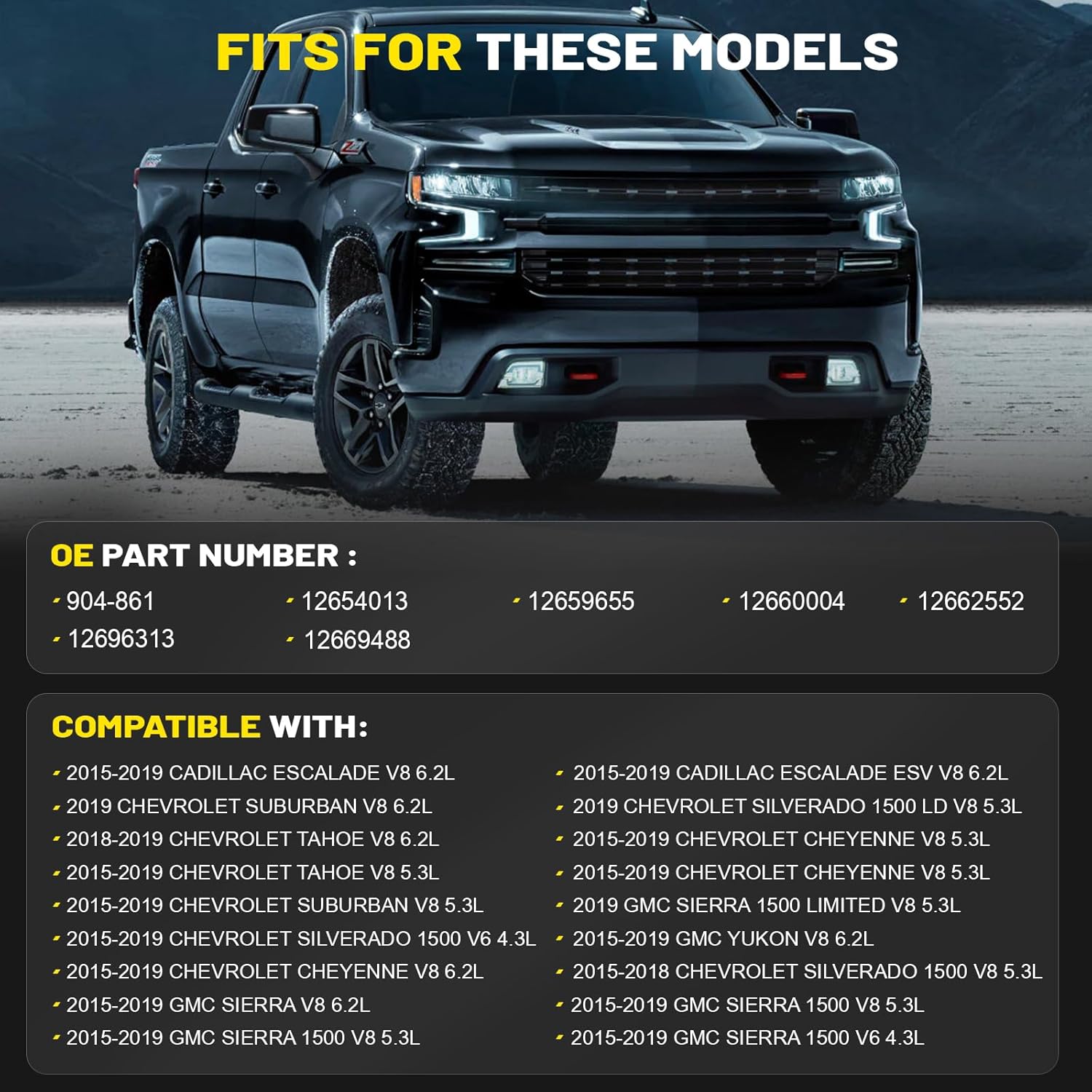 904-861 Brake Vacuum Pump 2014-2020 for Cadillac Escalade, Chevrolet Suburban/Silverado/Tahoe/Cheyenne, GMC Sierra/Yukon 4.3L 5.3L 6.2L Replace OE# 12654013 12659655 12660004 12662552 12669488