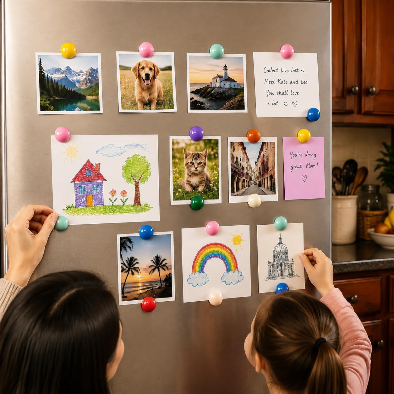 Ball Shaped Little Strong Refrigerator Heavy Duty Magnets 20 Pack - Colorful Mini Magnets for Whiteboard, Locker, Calendar, School, Kitchen - Cute Glossy Resin Magnets for Notes, Photos,Organizing image 4