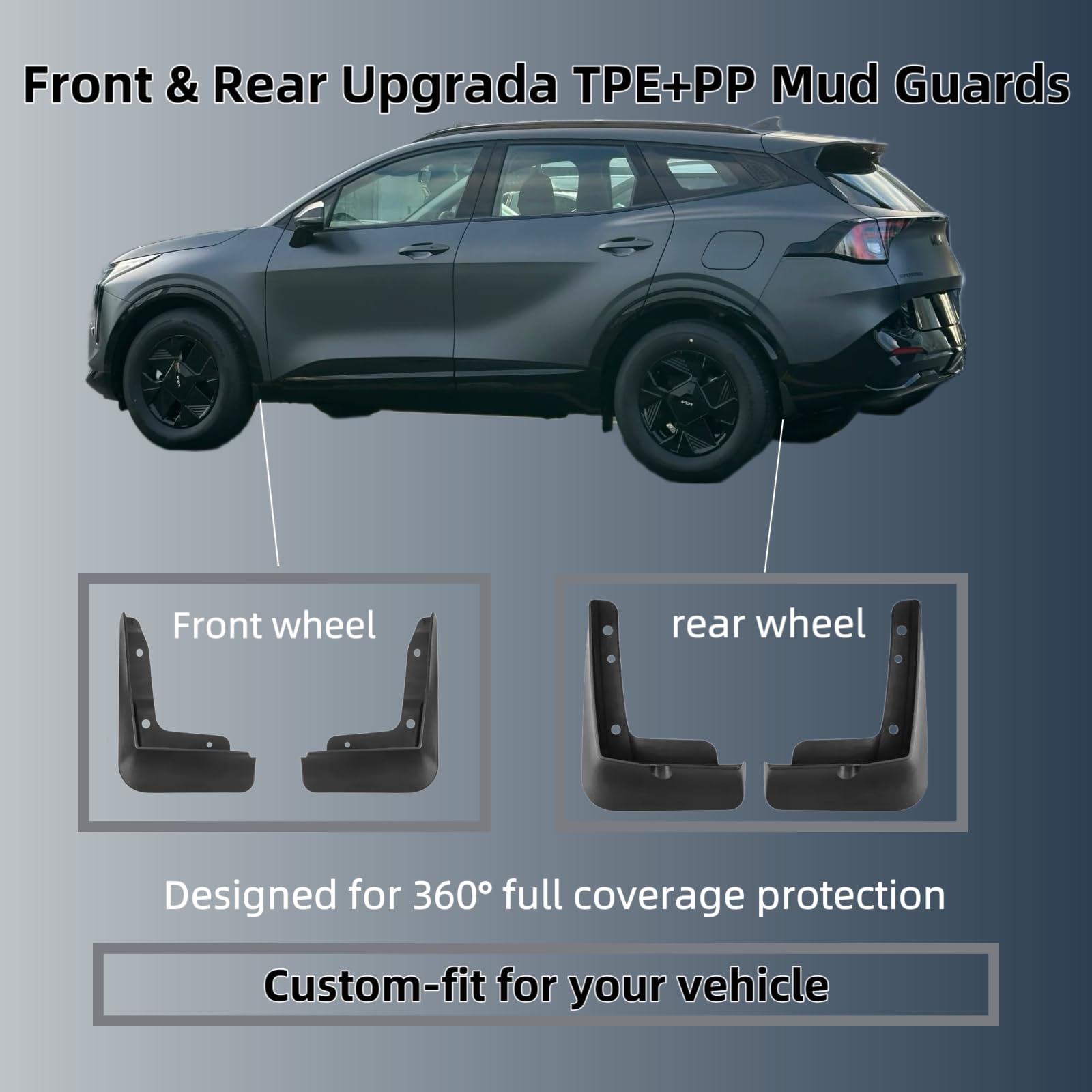 Bavettes Garde-boue Avant Et Arrière Pour Kia EV3 2024 - Garde-boue