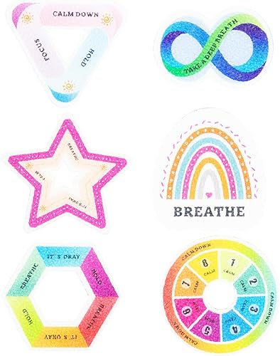 Calcomanías sensoriales para ansiedad, respiración, calma y ansiedad, tiras texturizadas, reutilizables, tiras adhesivas sensoriales con textura,