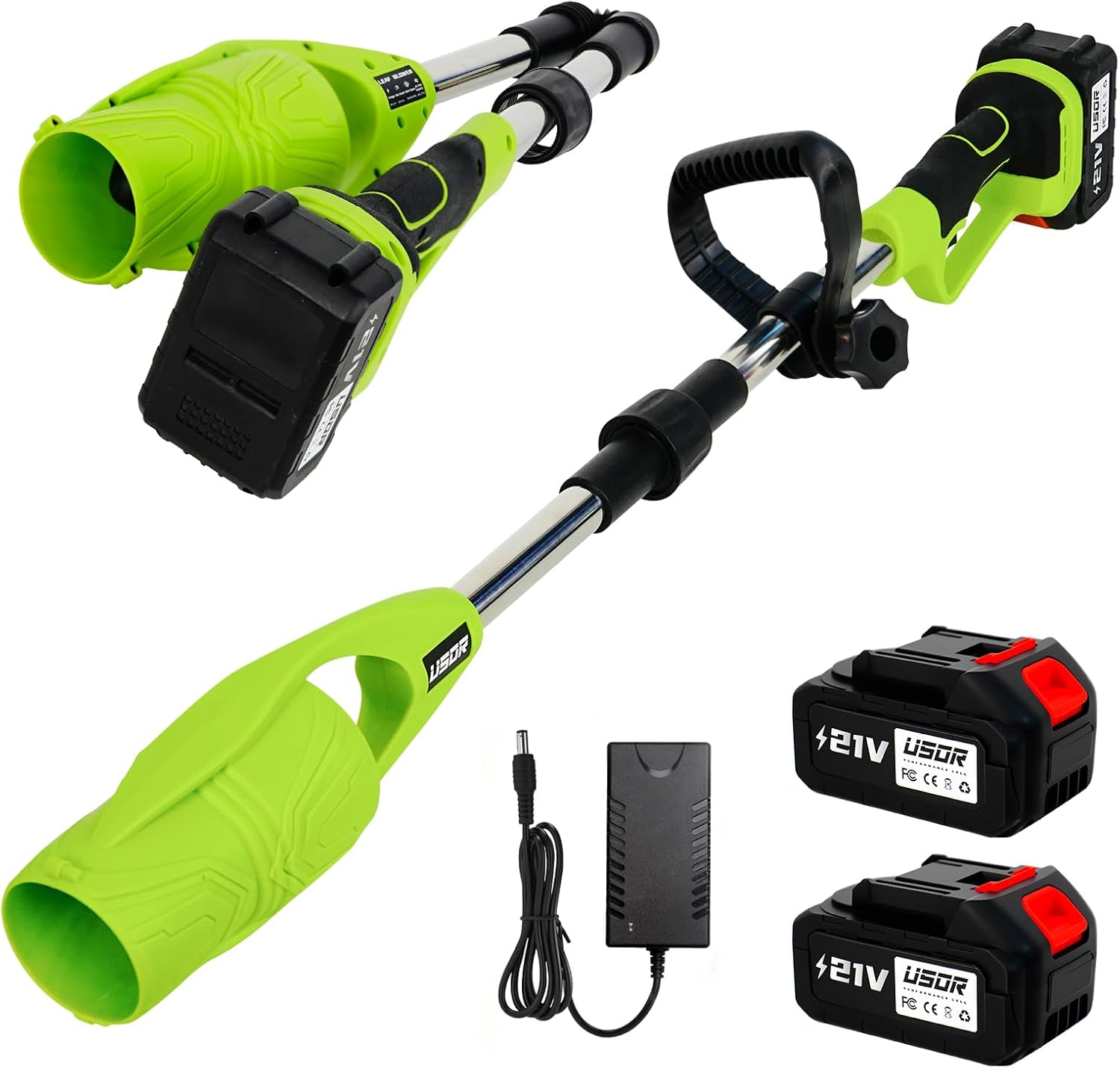 Cordless Leaf Blower,290000RPM Foldable Leaf Blower with 4.0Ah*2 Batteries and Charger,600CFM Handheld Air Broom Lightweight Blower for Easy Debris Removal,Lawn Care and Yard Cleaning