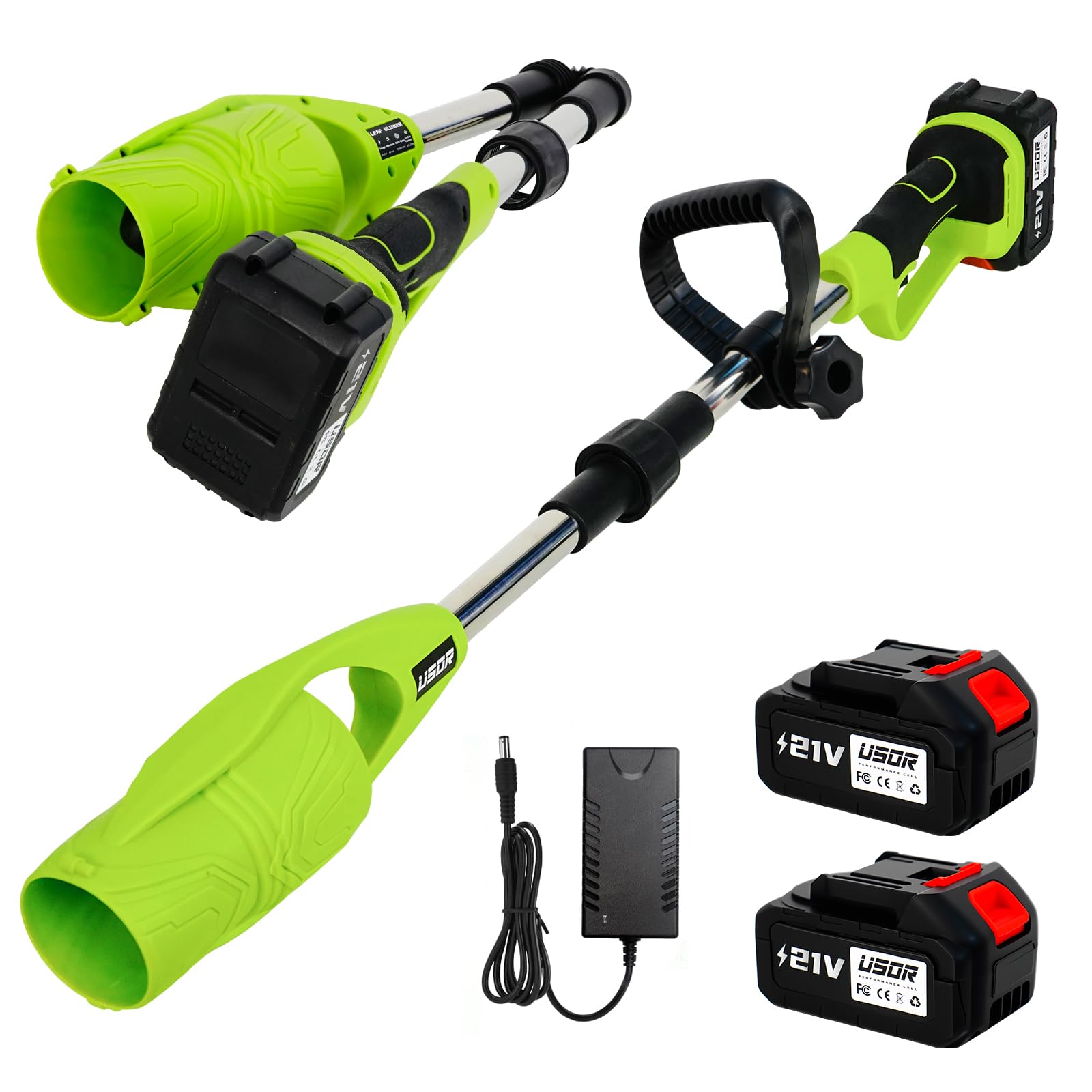 Cordless Leaf Blower,290000RPM Foldable Leaf Blower with 4.0Ah*2 Batteries and Charger,600CFM Handheld Air Broom Lightweight Blower for Easy Debris Removal,Lawn Care and Yard Cleaning