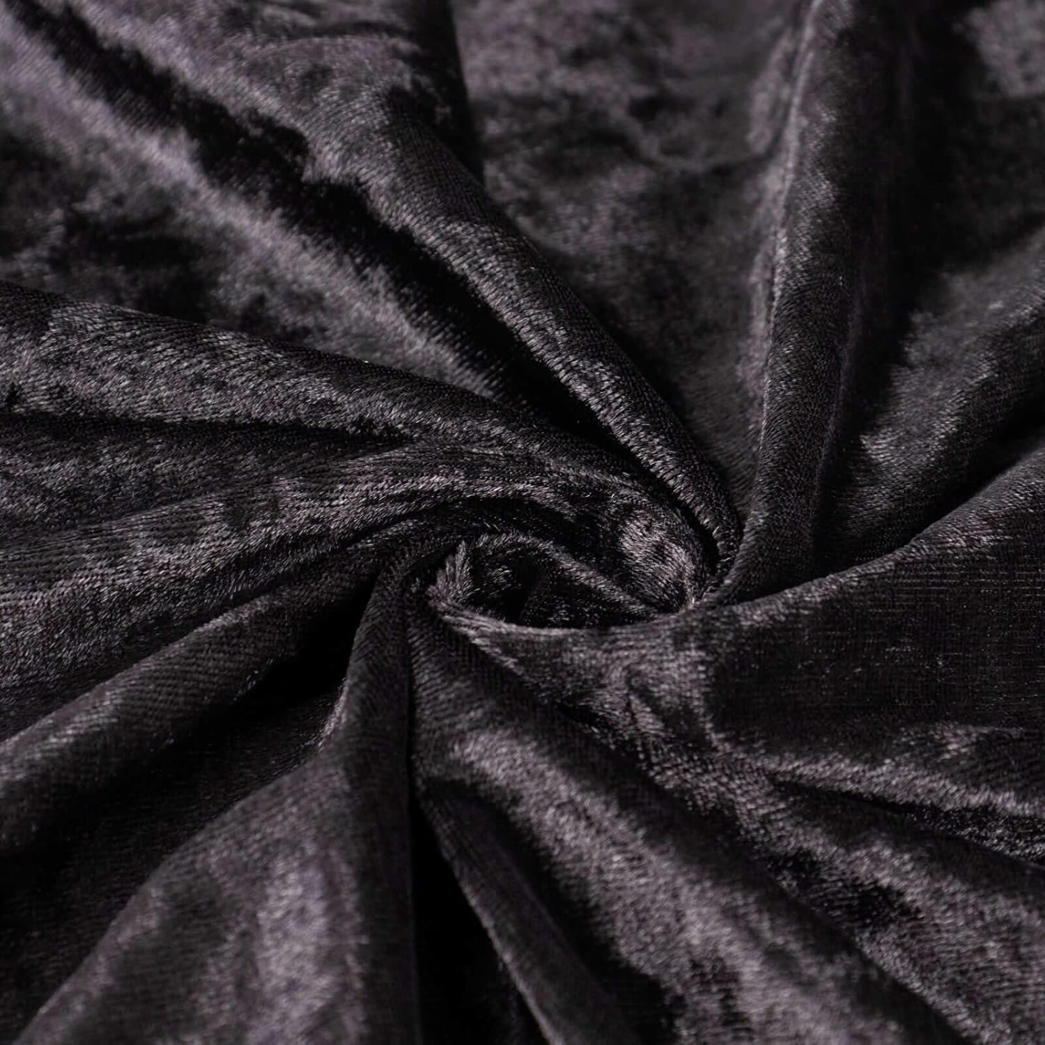 Efavormart 5 Yards Velvet Fabric Bolt 65" Wide Fabric Roll Black Soft Touch Velvet Fabric