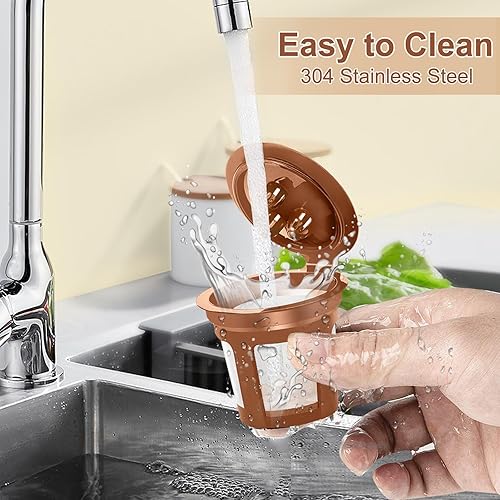 Miniatura 6 de VIVI SKY Filtro de café reutilizable para cafetera Ninja, filtro de 4 conos #4 para doble preparación, accesorios de café (5 tazas K)