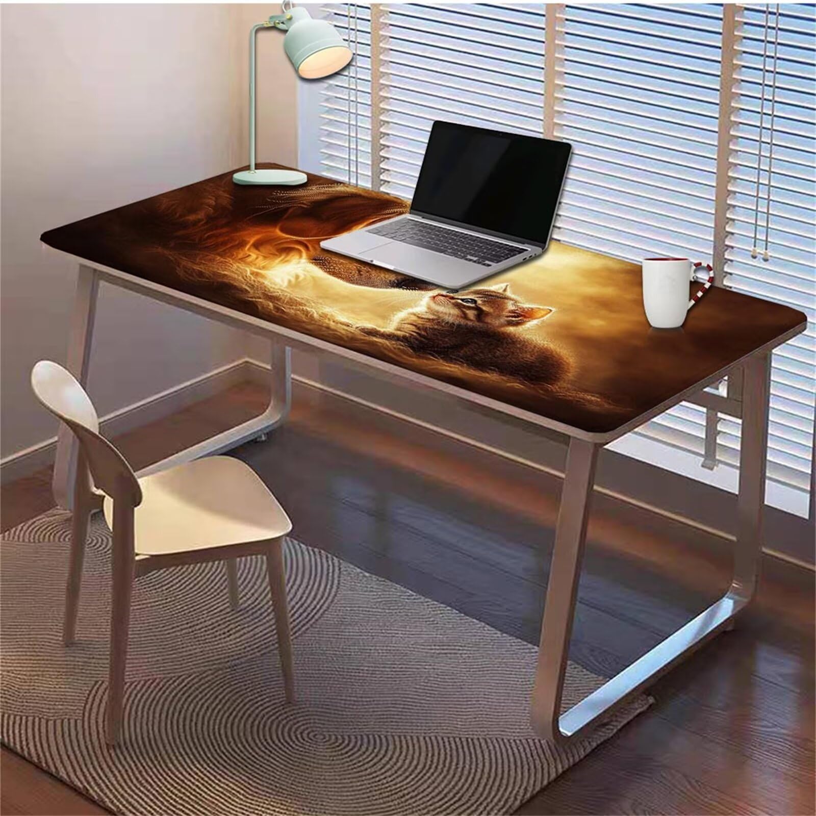 Gamingowa podkładka pod mysz 1200 x 600 x 3 mm, XXL, wodoszczelna, odporna na ścieranie, z przyszytymi krawędziami, żółta, podkładka na biurko, poprawia prędkość i precyzję, do komputera, laptopa