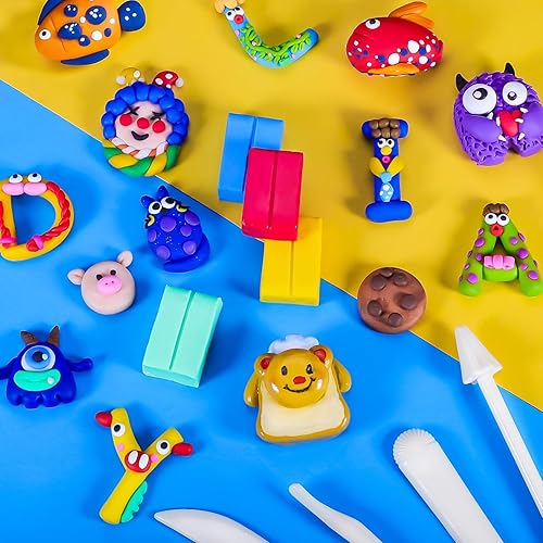 Miniatura 4 de CiaraQ Arcilla polimérica, arcilla de modelado de 100 colores para niños, no tóxica, antiadherente, bloques pequeños para hornear, kits de
