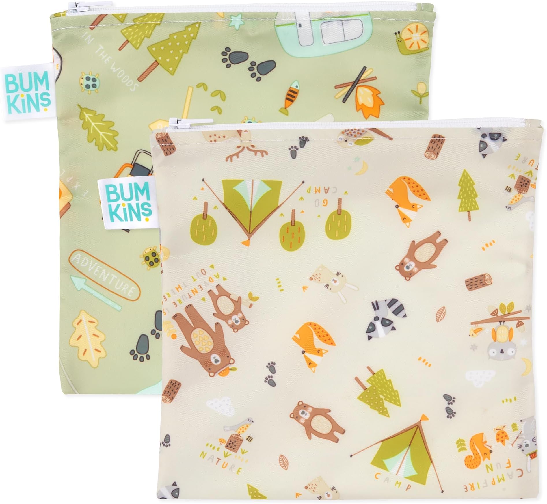 Bumkins - Reusable snack bag - Large (2 pack) - Camp Friends & Camp Gear
