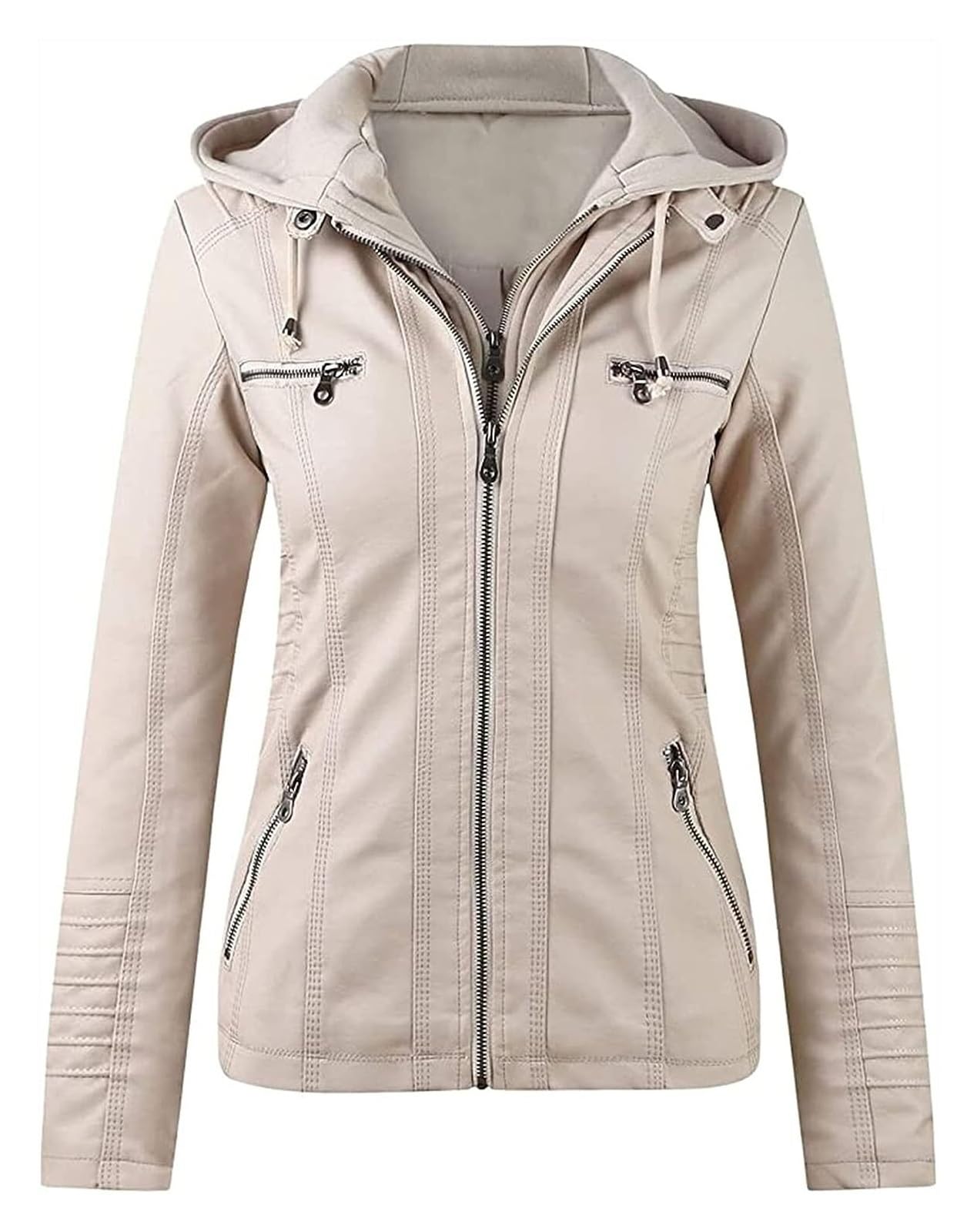 Chaqueta De Piel For Mujer, Chaqueta De Invierno, Otoño Invierno, Abrigo Cálido, Chaqueta Bomber, Chaqueta De Moto Con Capucha, Chaqueta De Piel Sintética, Chaqueta De Piel Sintética, Sudadera Con Cap