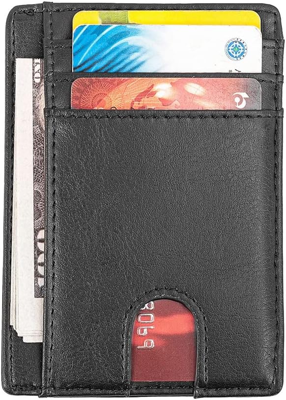 Business Card Case Card Holders for Men Women PU Leather Id Credit Card Holder -Thin Mini Wallet Badge Holder (Color : D, Size : 11.3 * 8 * 0.5 cm) (D 11.3 * 8 * 0.5 cm)