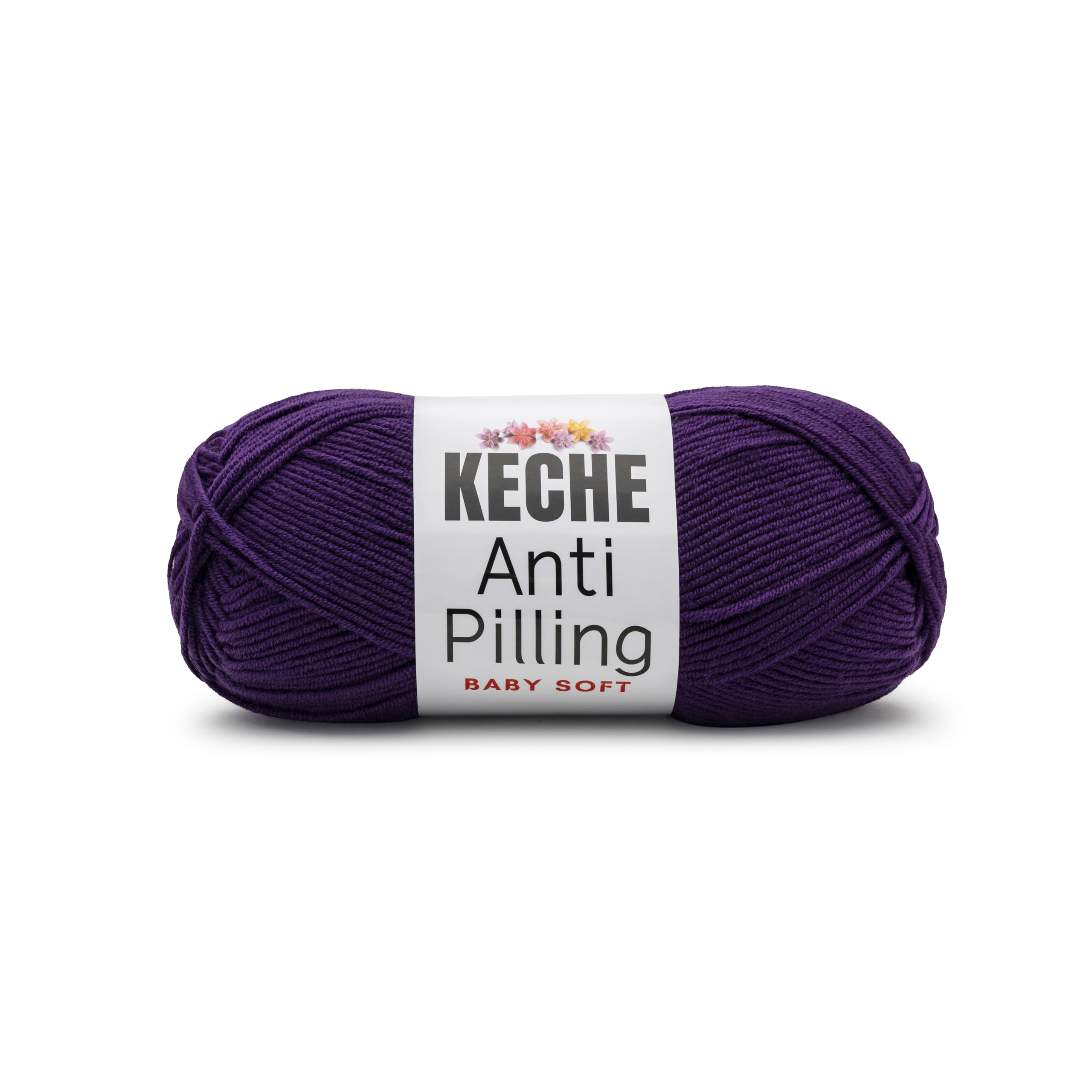 Soft DailyKnit DK Yarn, 100% Anti-Pilling Acrylic for Knitting Crocheting, Light Weight #3 (3.52 oz / 274 Yds) 1 Skein - Red — view 4