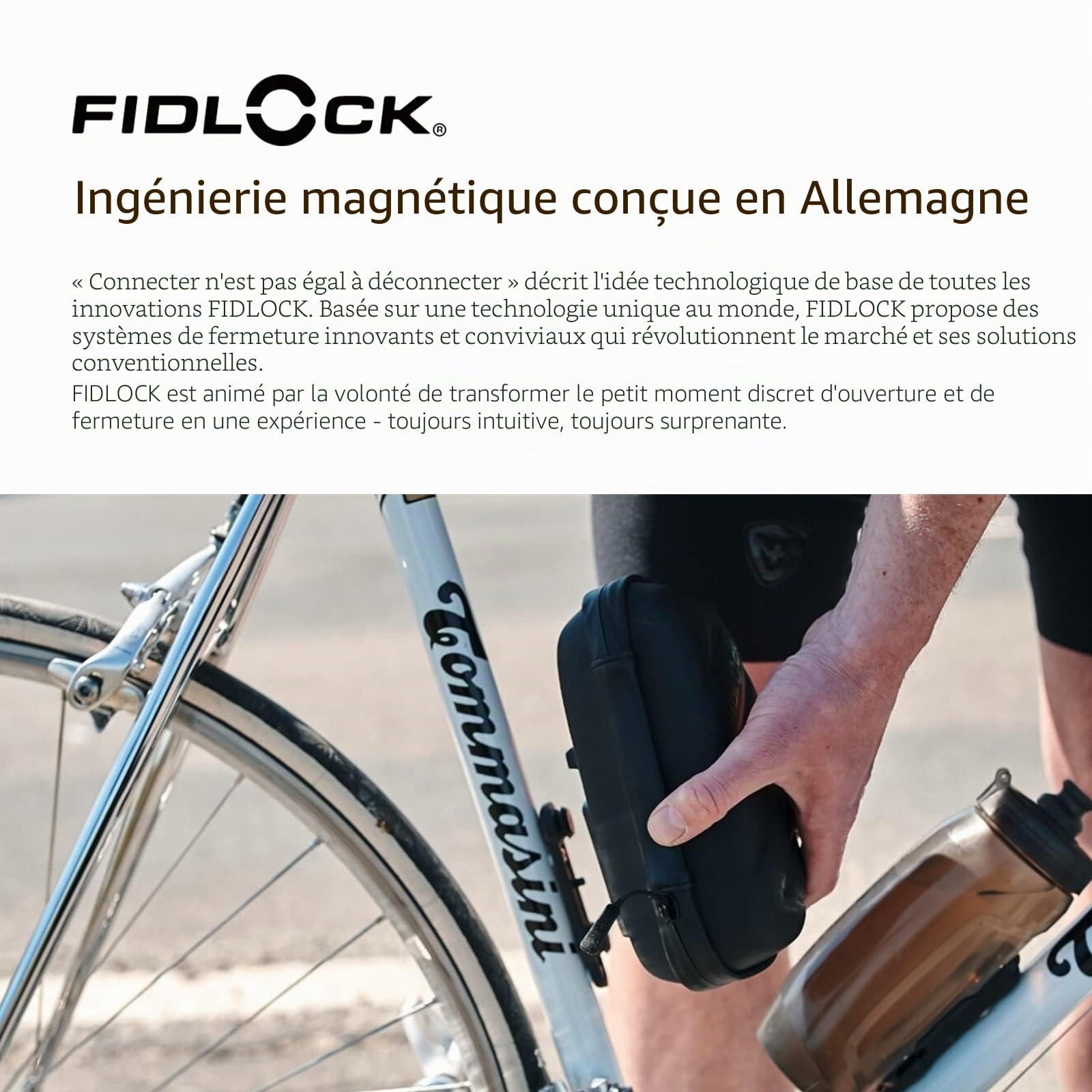 Fidlock Kit di Borse et support Twist Bike Base, couleur Noire, 09635, TU EU, Noir