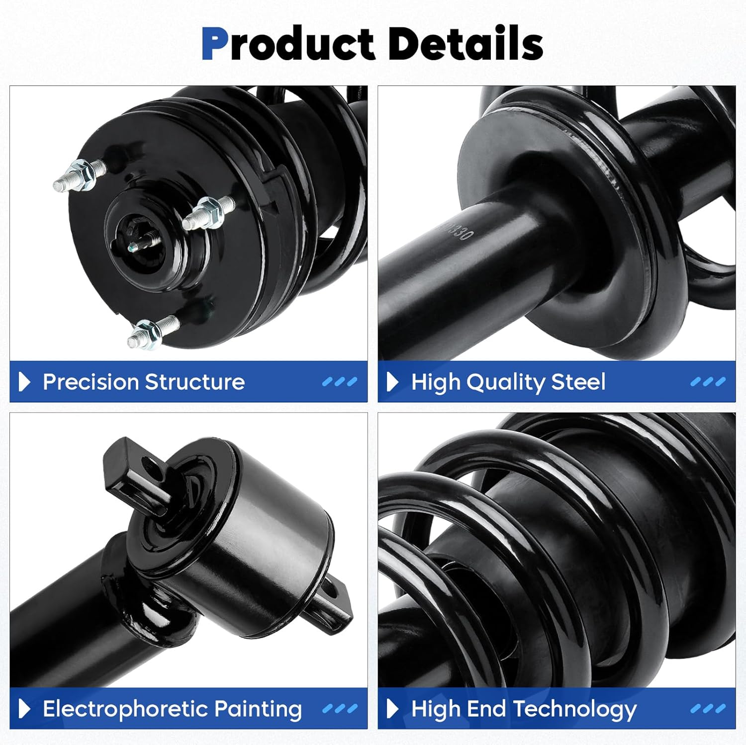 Front Struts Assembly w/Coil Spring Shock Absorber Fit for Silverado 1500/Avalanche/Sierra 1500 07-13, Suburban 1500 07-14, for Tahoe/Yukon 07-20 ONLY 4WD, Exc. Electronic Suspension/22 Inch Wheels
