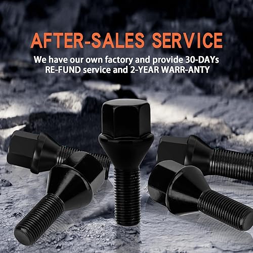 Miniatura 5 de 20 pernos de rueda M12x1.25 para Jeep Cherokee 2014-2022, longitud hexagonal mejorada de 0.748 in de longitud 1.102 in, repuesto # 611-005