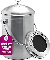 EPICA Countertop Compost Bin Kitchen | 1.3 Gallon | Odorless