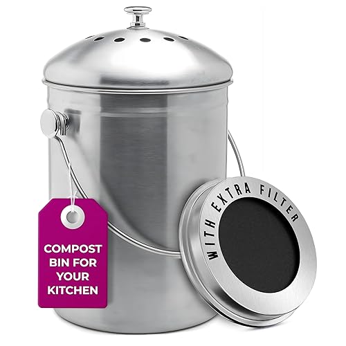EPICA Countertop Compost Bin Kitchen | 1.3 Gallon | Odorless