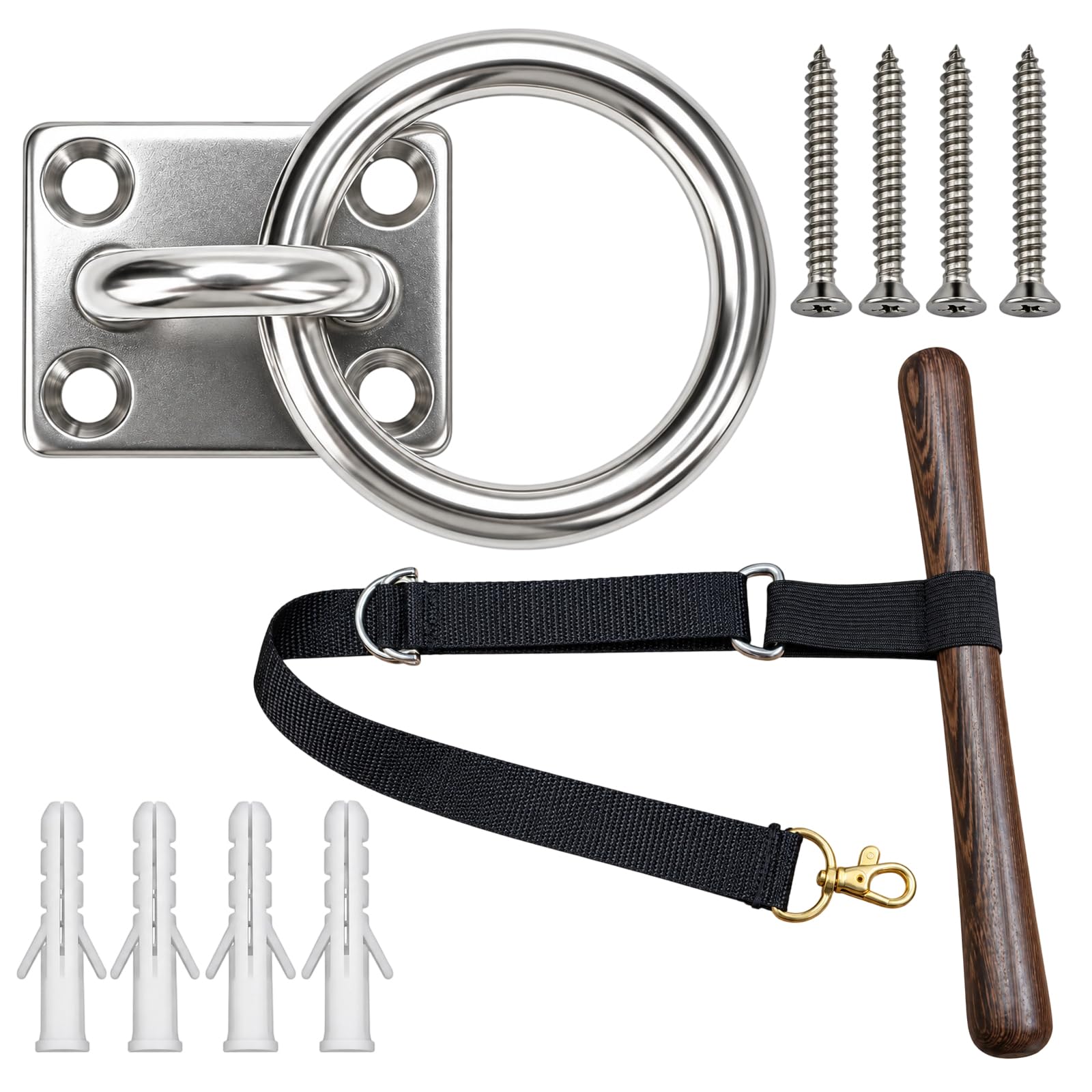 Heavy-Duty Horse Tie Rings with Saddle Rack, Portable T Bar Saddle Hanger