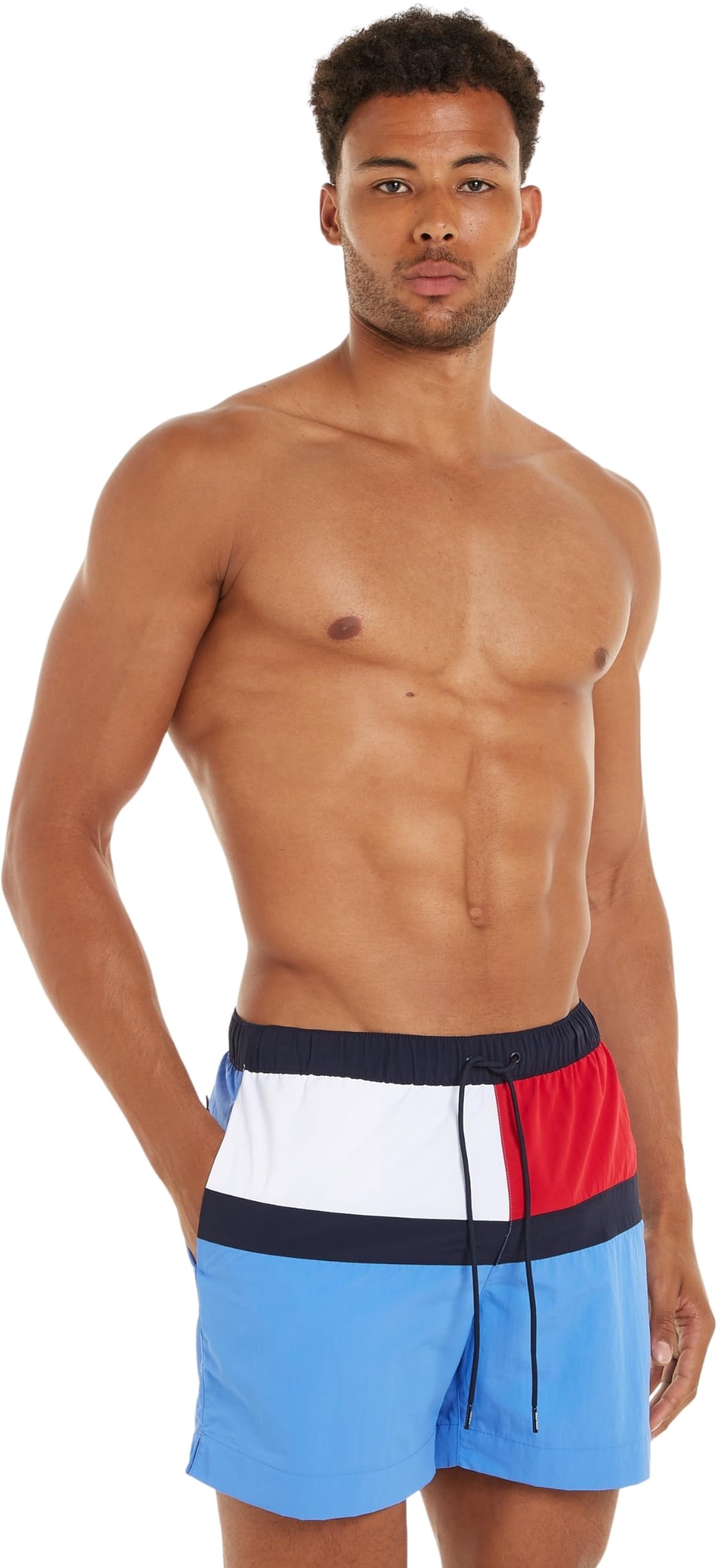 Tommy Hilfiger Bañador Hombre Medium Drawstring Pernera media, Blau (Azul), XXL