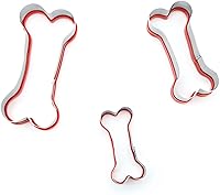 Vista 8 de 3-Piece Dog Bone Cookie Cutters Set - Dog Treats Cutters, Bone Shapes, 2.4" to 3.9" Soft PVC Coated