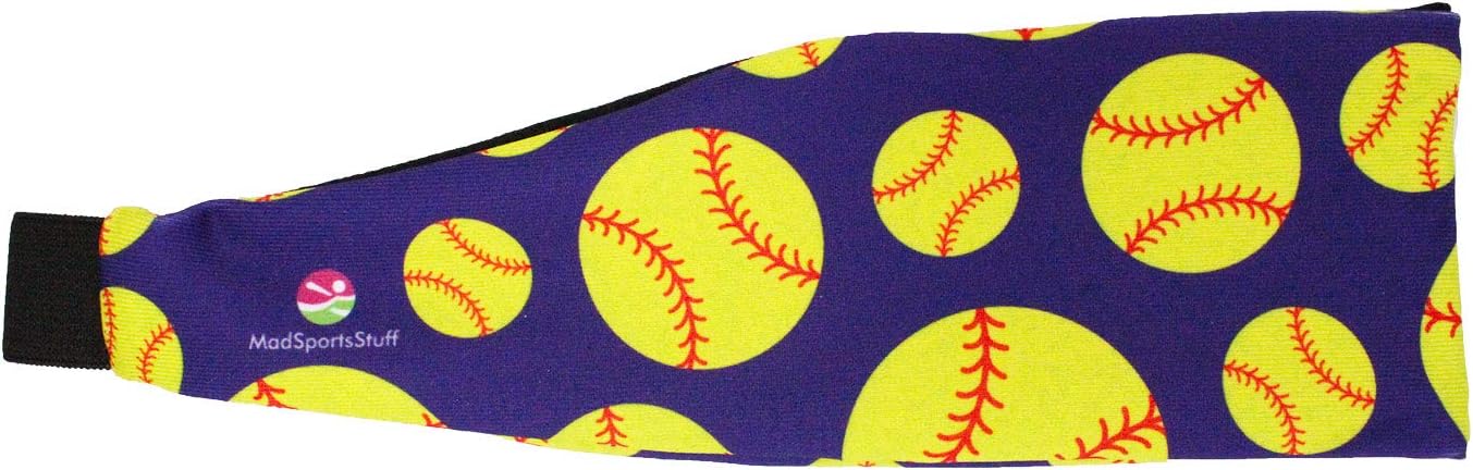 MadSportsStuff Crazy Softball Headband with Softball Logos
