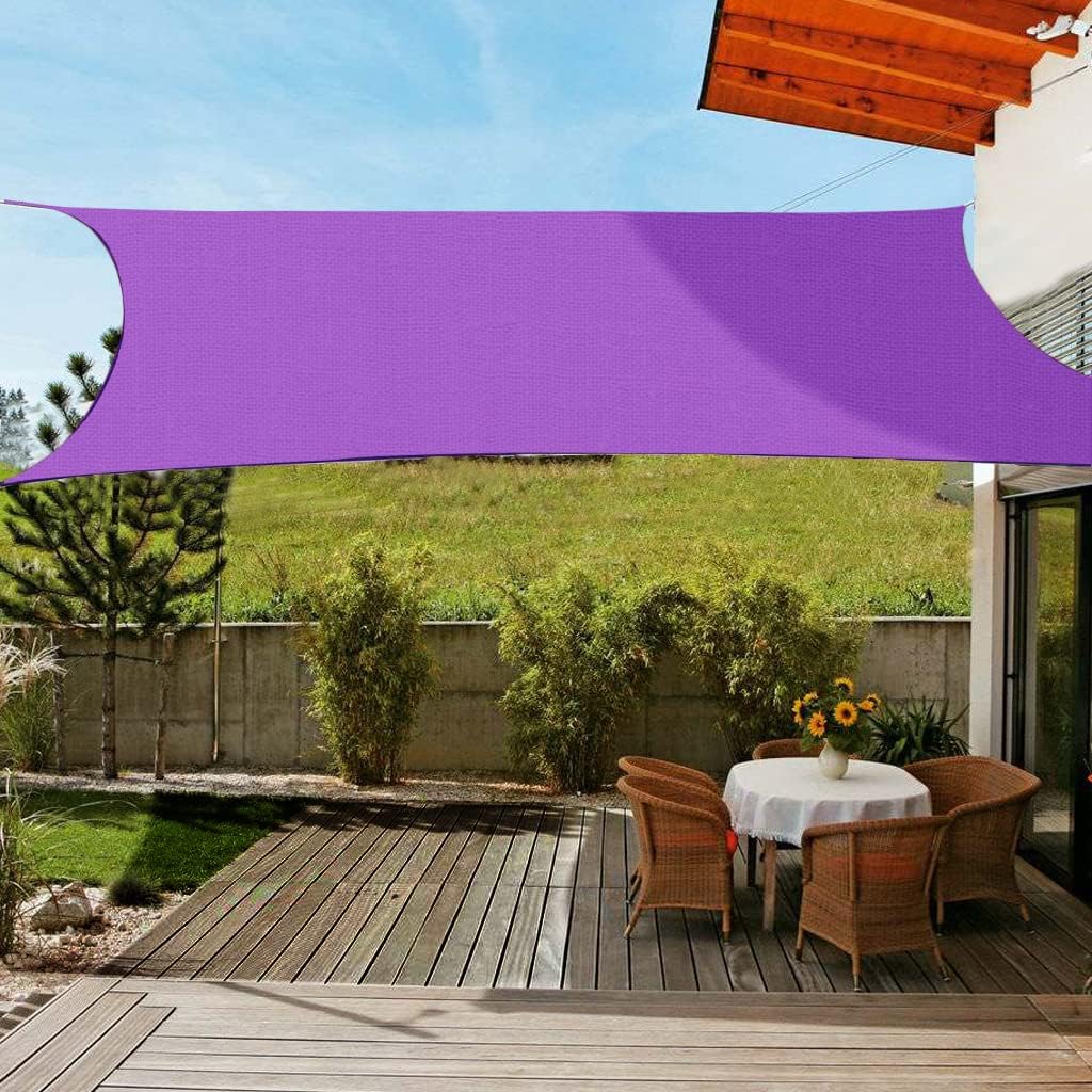 Sun Shade Sail Rectangle Waterproof Sun Shade Canopy UV Block Patio Decor Awning,for Outdoor Garden Backyard Lawn