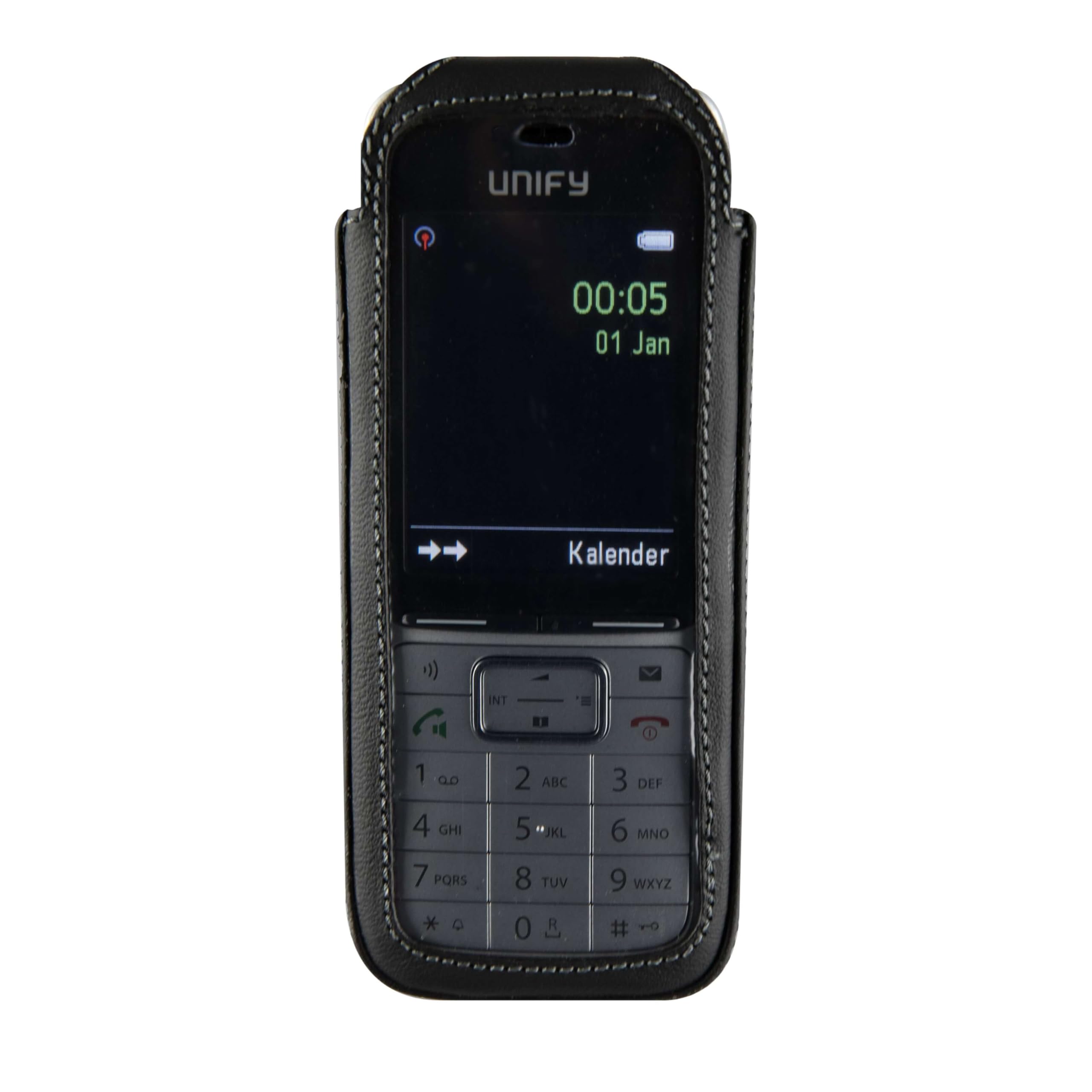JT Berlin Turnline Case Gigaset SL450/H / SL450HX / SL750/H / SL750H Pro / SL800H Pro, etui Unify Openscape SL5 / SL6 (obrotowy klips do paska z 8 pozycjami, inteligentna folia) czarny