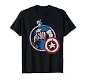 Avengers Vintage Captain America Comic Hero Portrait T-Shirt