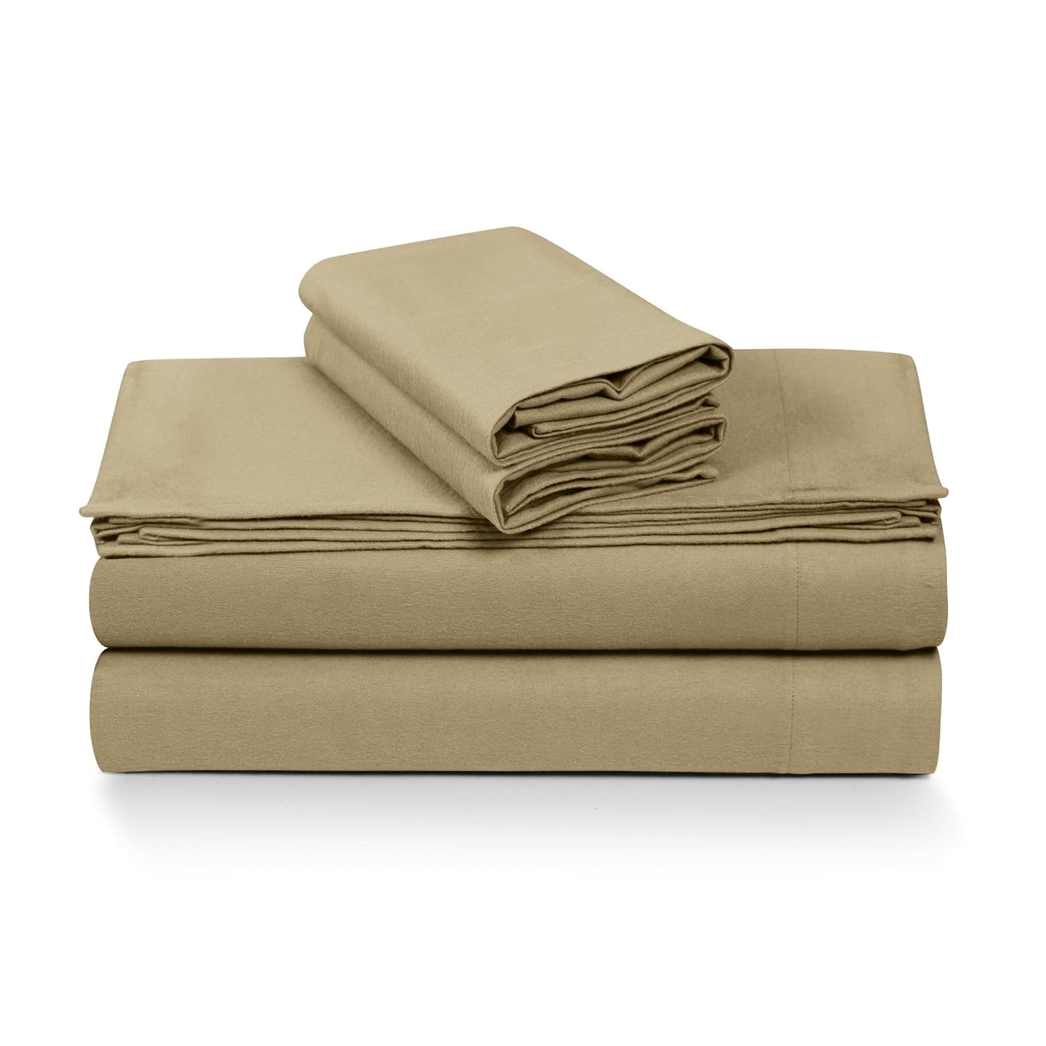 Tribeca Living 100 Cotton Flannel Sheet Set - 4 Piece Deep Pocket Flannel Sheets for King Size Beds