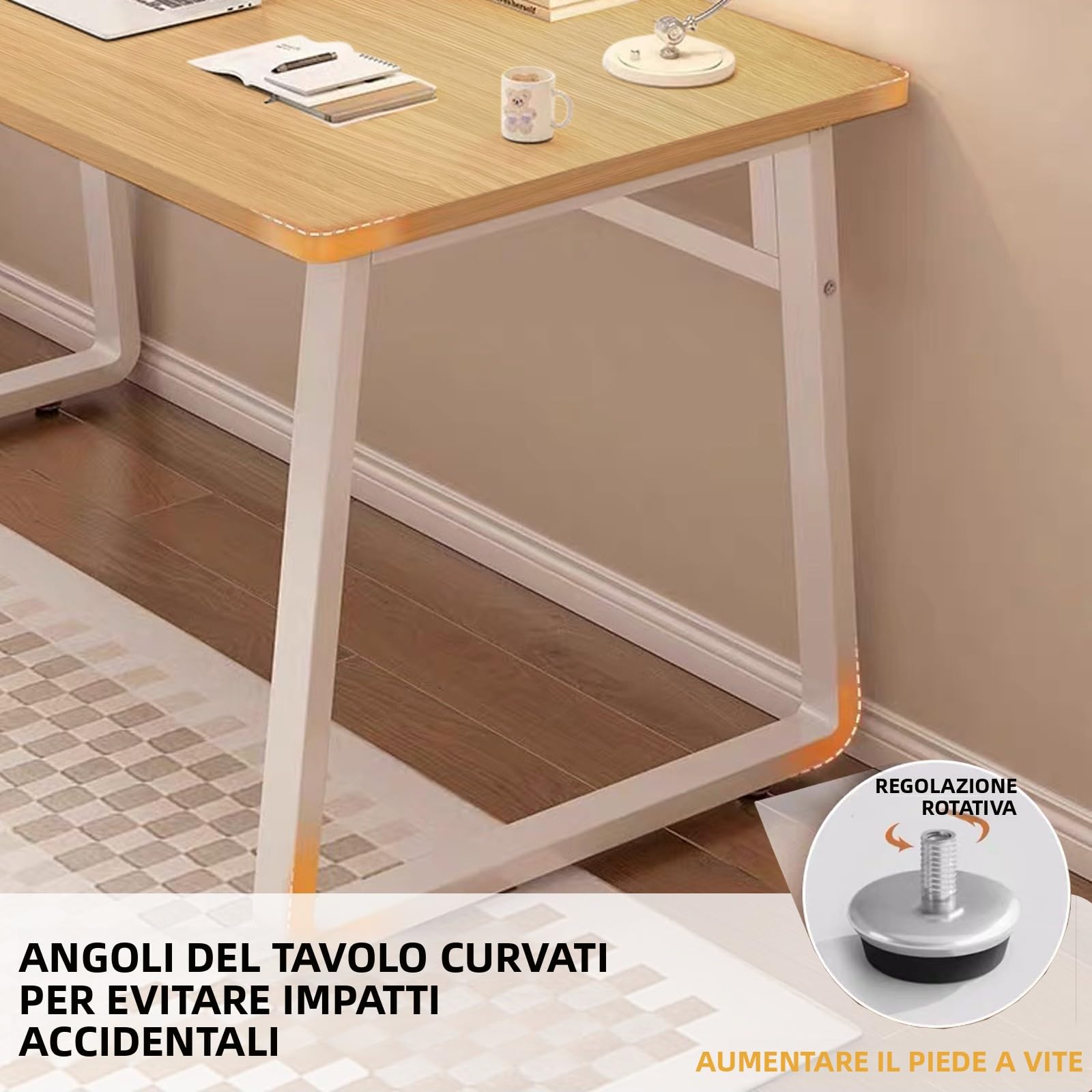 Tavolo Scrittura Stile Minimalista, Scrivania Computer, Scrivania Ufficio Casa Moderna per Camera
