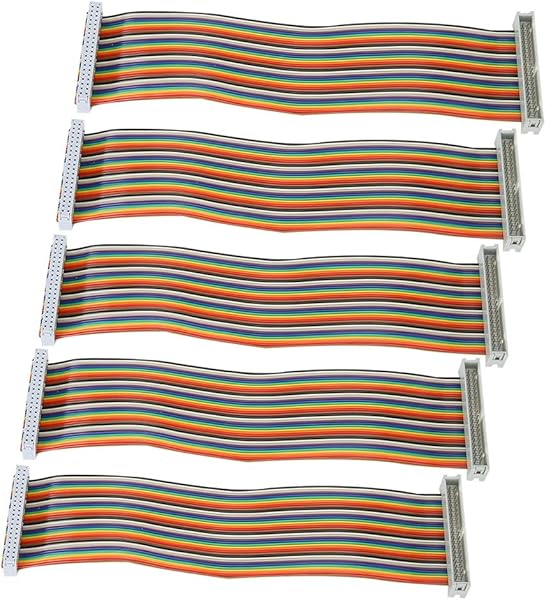5PCS 20cm GPIO Cable para, Macho a Hembra 40pin Breadboard Jumper Wires Alambre Accesorios de computadora, para T-Board, protoboard, etc.(Colocar) - 3