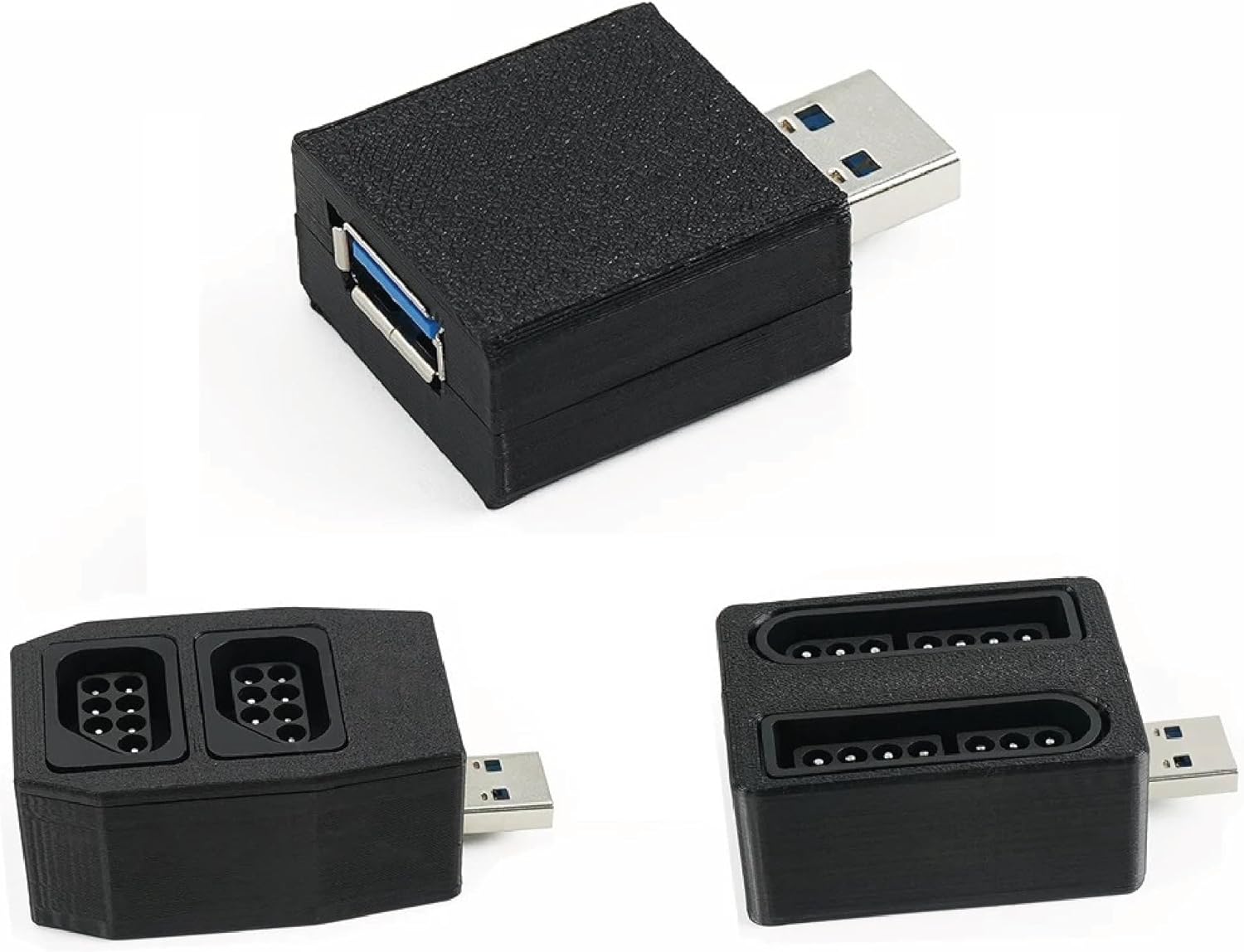 Snes and NES Adapter with SNAC Module, USB 3.0, Compatible with Original Nintendo Controllers, 2 Ports