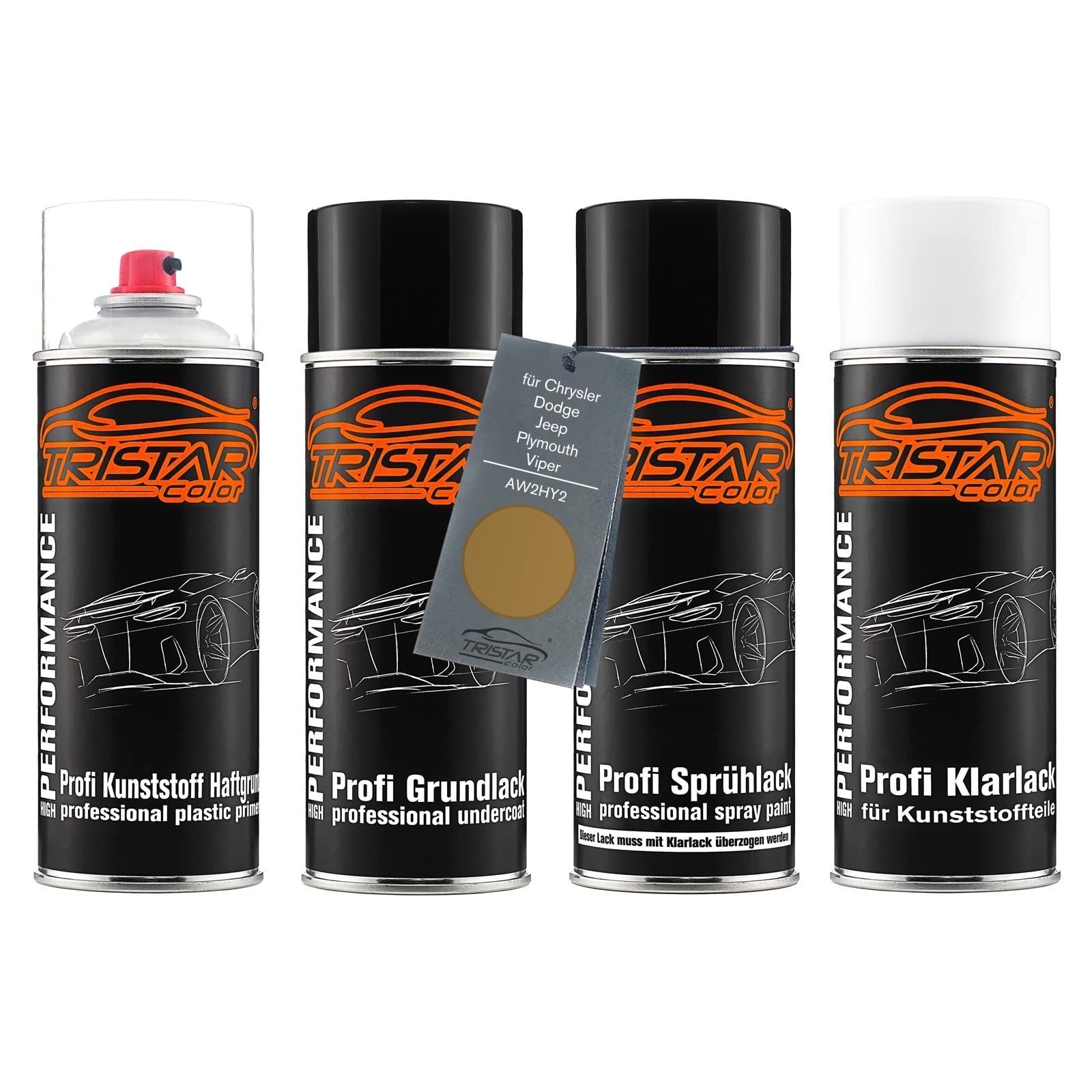 TRISTARcolor Zestaw w sprayu do plastiku do Jeep AW2HY2 Sparkle Gold Metal.
