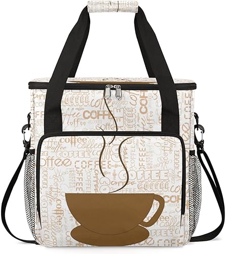 Bolsa de transporte para cafetera de cápsulas de café FengQuGou, bolsa de almacenamiento y viaje compatible con Keurig K-Mini o K-Mini Plus, estuche