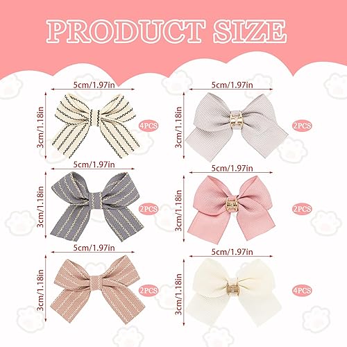 Miniatura 2 de MVVM 16 lazos para el pelo de perro hembra, pinzas para el pelo de bebé, varios estilos de clip de cocodrilo, accesorios para el cabello, regalo