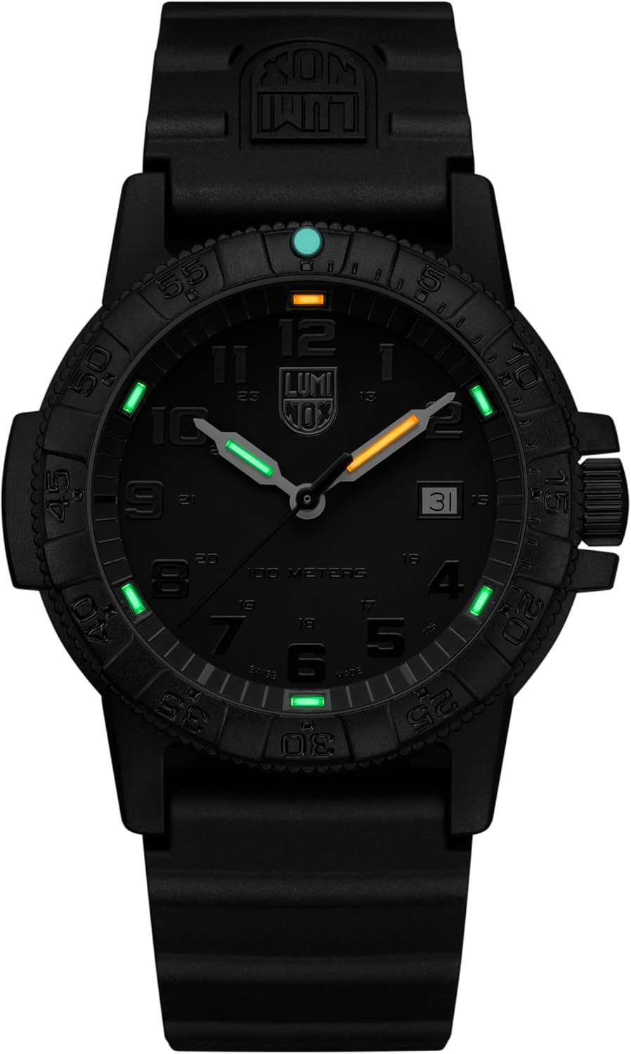 Luminox - Mens Watch - Leatherback Sea Turtle Giant 0320 Series 44 mm - X3.ZC21.BO - Mens Dive Watch - Swiss Quartz - Swiss Made - 100M Water Resistant - Hardened Mineral Crystal - CARBONOX Case - PU