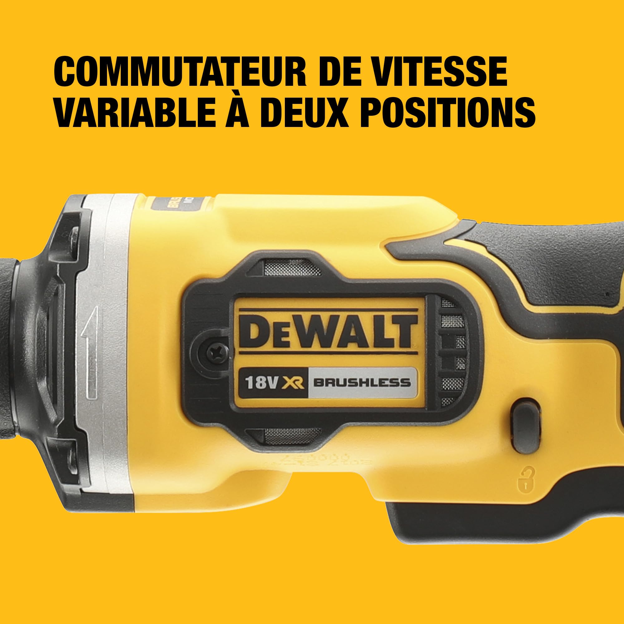 DEWALT Meuleuse droite sans fil 18V XR, moteur brushless, outil seul, DCG426N-XJ