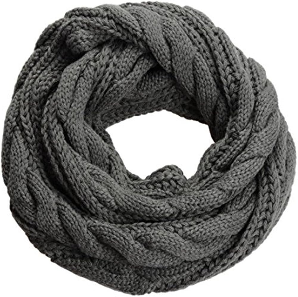 Womens Soft Thick Ribbed Knit Winter Infinity Circle Loop Scarf at  Women’s Clothing store
