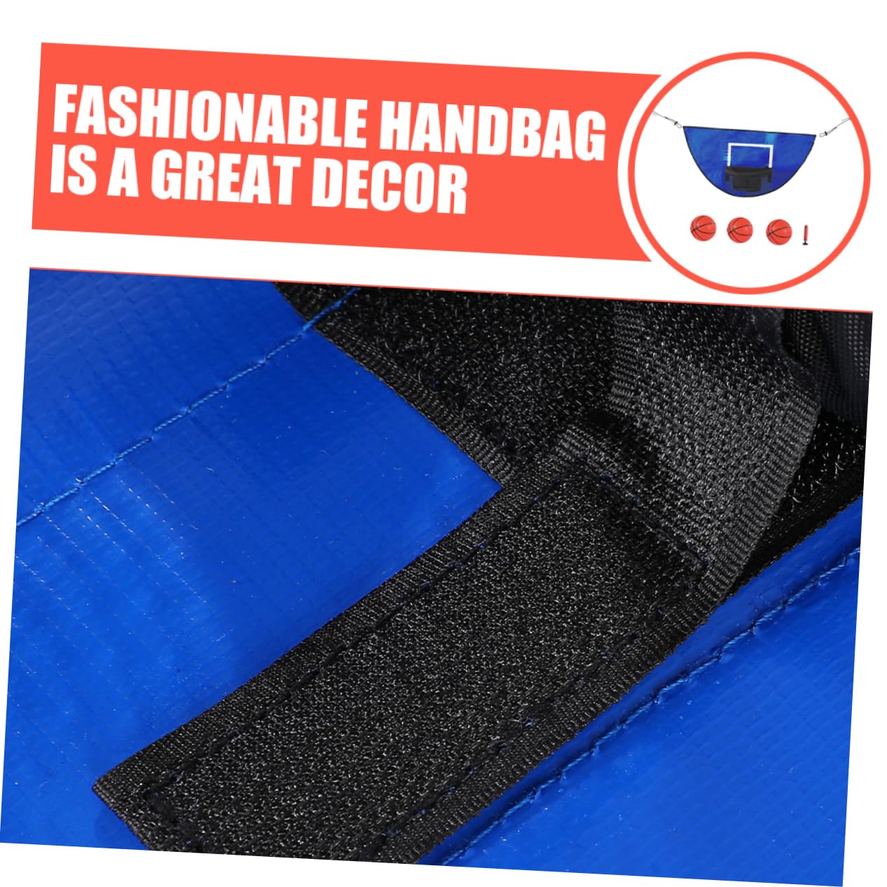 ibasenice 1 Set Trampoline Basketball Rack Indoor Basketball Holder with Hoop Ball for Durable Cloth Materials Fun Trampoline Accessories for Engaging Group Play