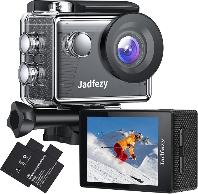 Jadfezy Action Cam FHD 1080P/12MP, Unterwasserkamera wasserdicht bis