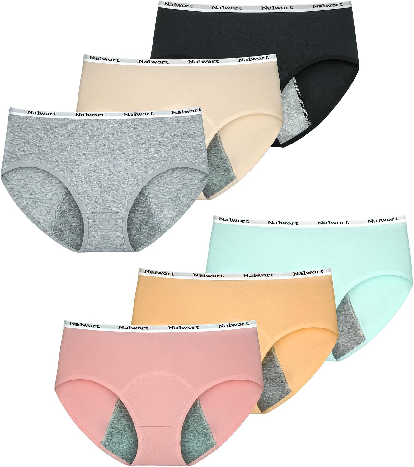 Teen Girl Period Underwear Menstrual Period Panties 6 Pack