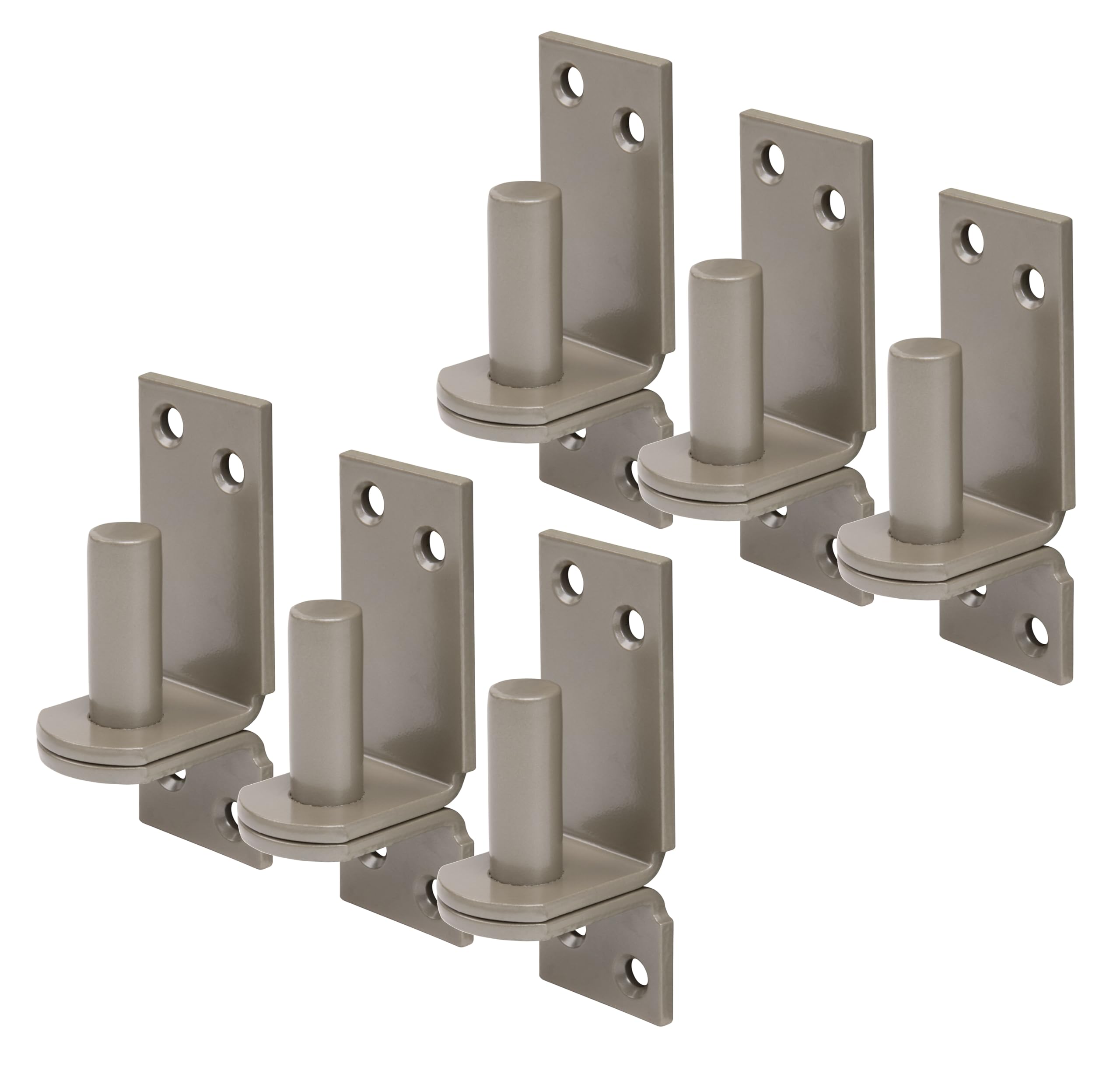 Alberts 821241 DURAVIS® Gozne sobre pletina, Gancho DI, Con doble recubrimiento beige RAL 1035, Ø del entre eje 16 mm, Pletina 115 x 40 mm, Juego de 6