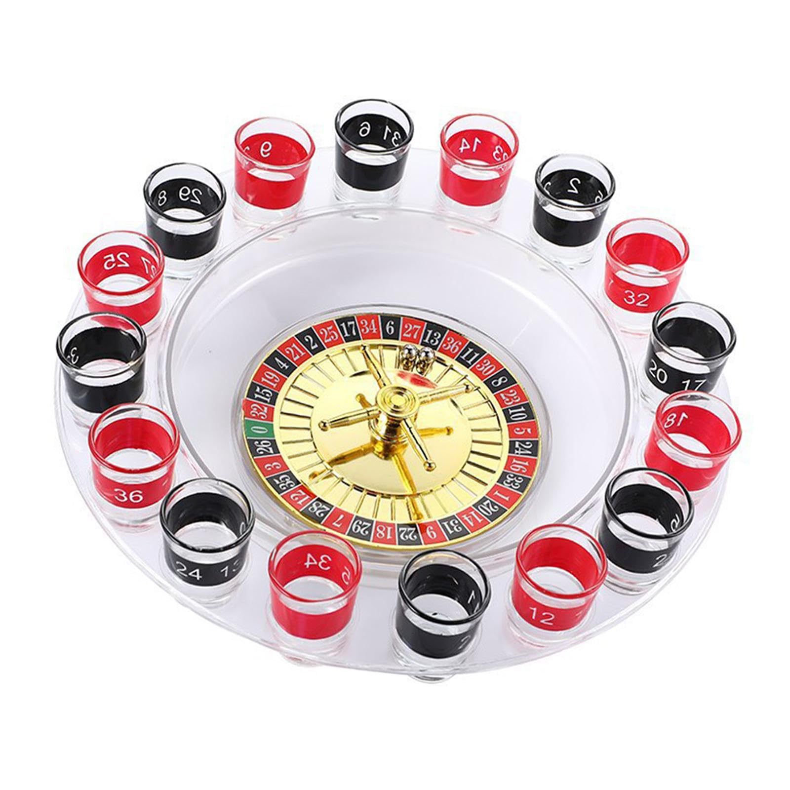 Oshhni Roulette Jeu à Boire Roue Fête Rotatif Divertissement Cadeaux Jeu Plateau tournant pour Fête Famille Café Rassemblement Carnaval