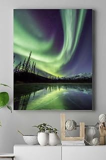 Postermanya (pster14946) Alaska Aurora Manzara Kanvas Tablo 50 x 70