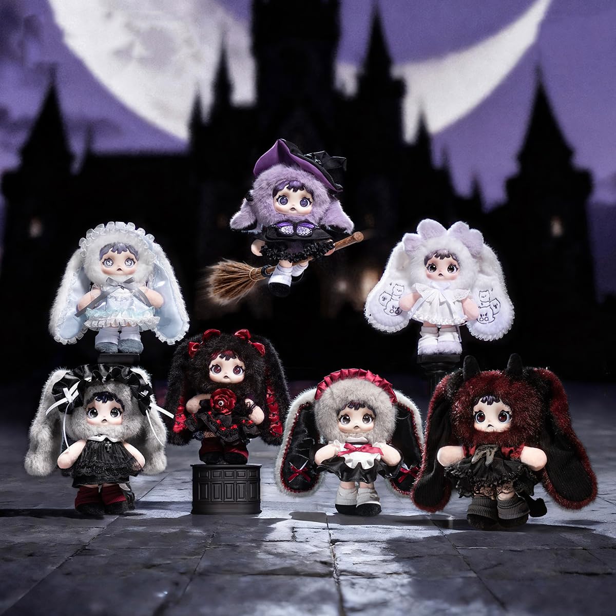 Heymi-Witch's Game Serie Plush Doll Blind Box Figuras de Acción Caja Misteriosa Caja de Juguete Lindo Aleatorio Regalo de Cumpleaños Navidad Juguete Coleccionable para Adornos de Escritorio, 1 unidad