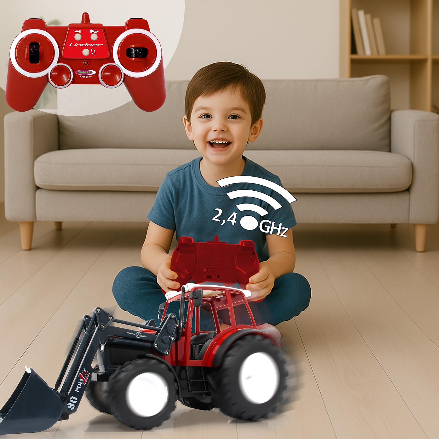 JAMARA LINDER GEOTRAC mit FRONTLADER 1:16 2,4GHZ 6+
