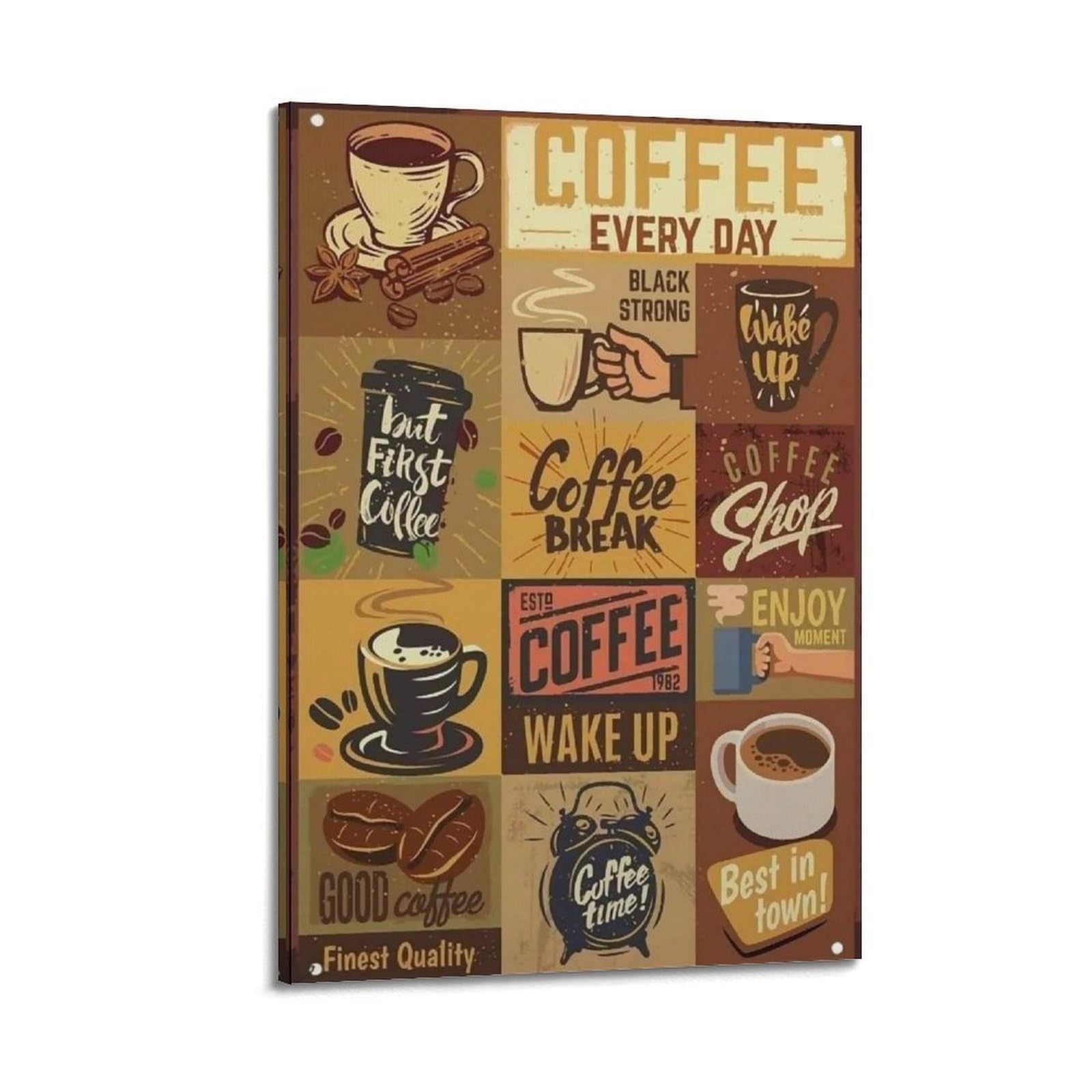 Affiches types de café pour habiller un mur vide avec style vintage
